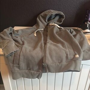 Vuori zip up oversized hoodie size medium sage green